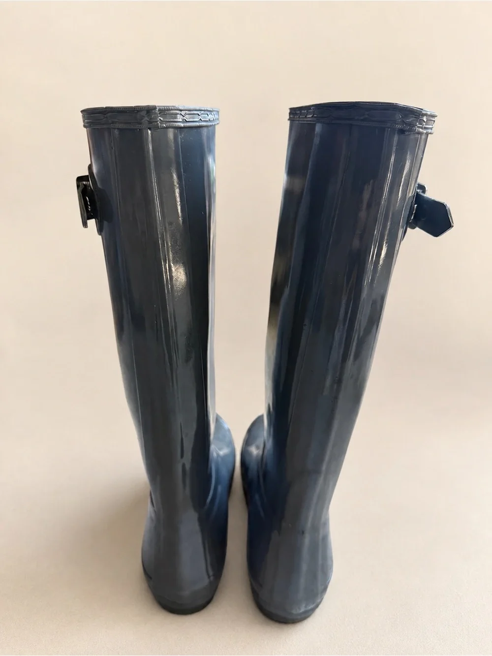 Hunter Original Tall Gloss Rain Boots Graphite Gray Size EU 37 / US 7